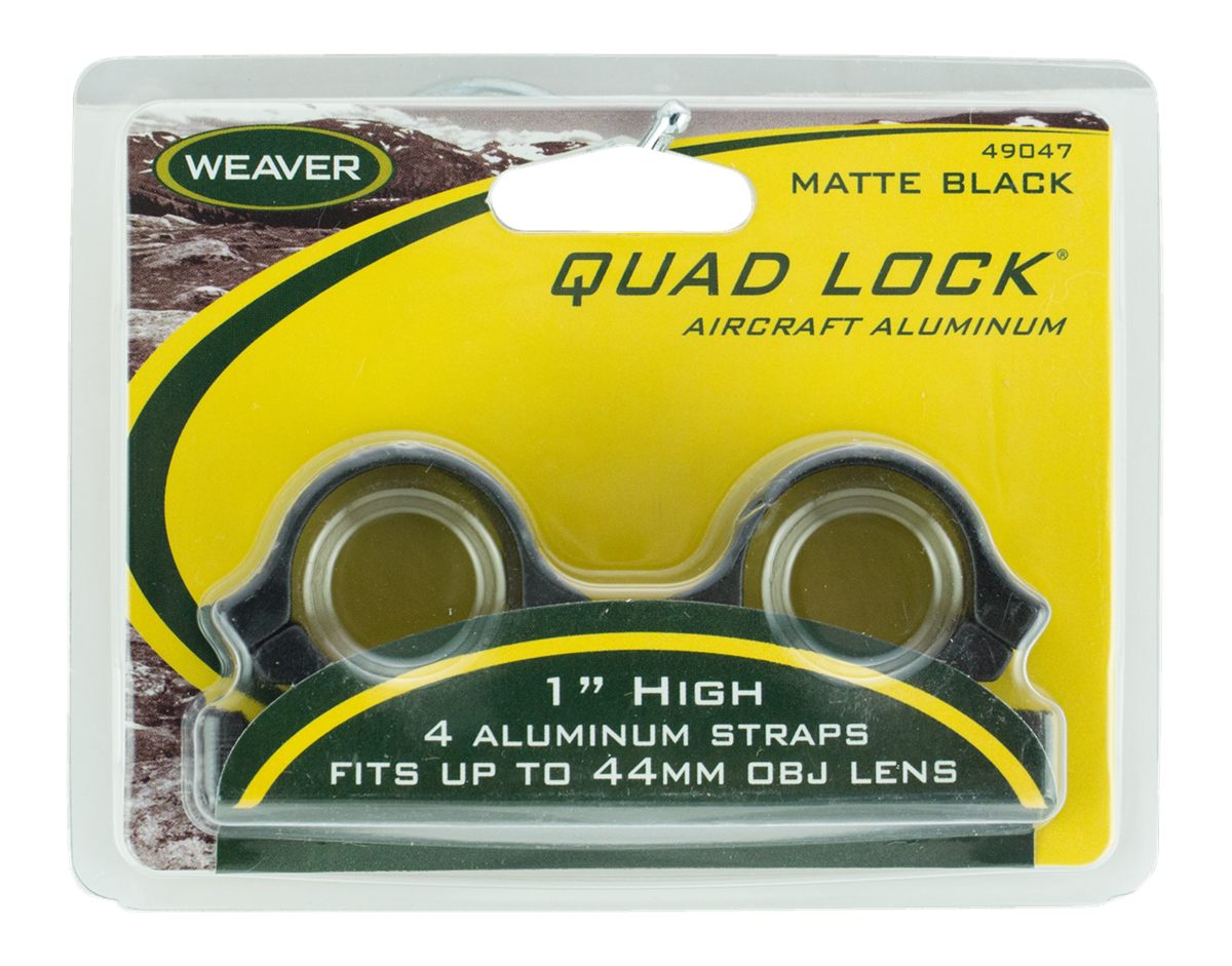 Weaver Quad Lock Rngs 1in HI Mblk