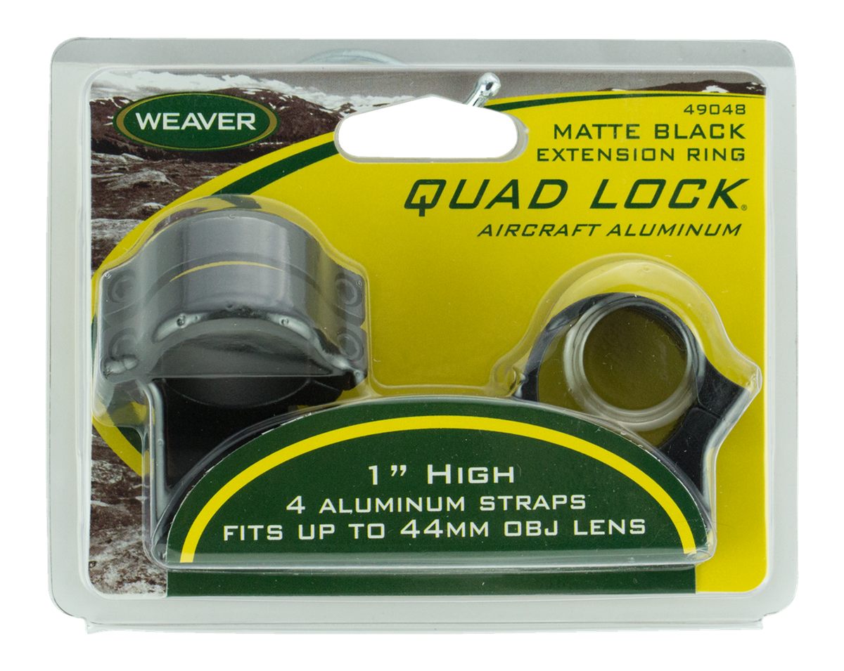 Weaver Quad Lock Rngs 1in HI EXT Mblk