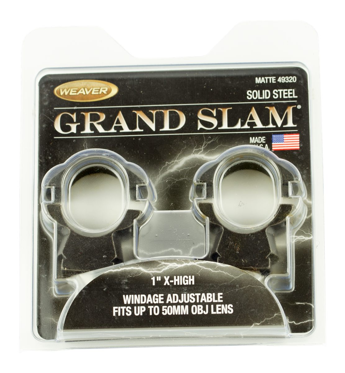 Rcbs Weaver Grand Slam Steel Top Mount Scope Rings 1in X-High Matte (Windag