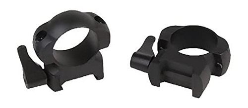 Weaver 49335 Grand Slam Steel Rings, 30mm High, Matte, Lever Lock,Matte Bla view 2