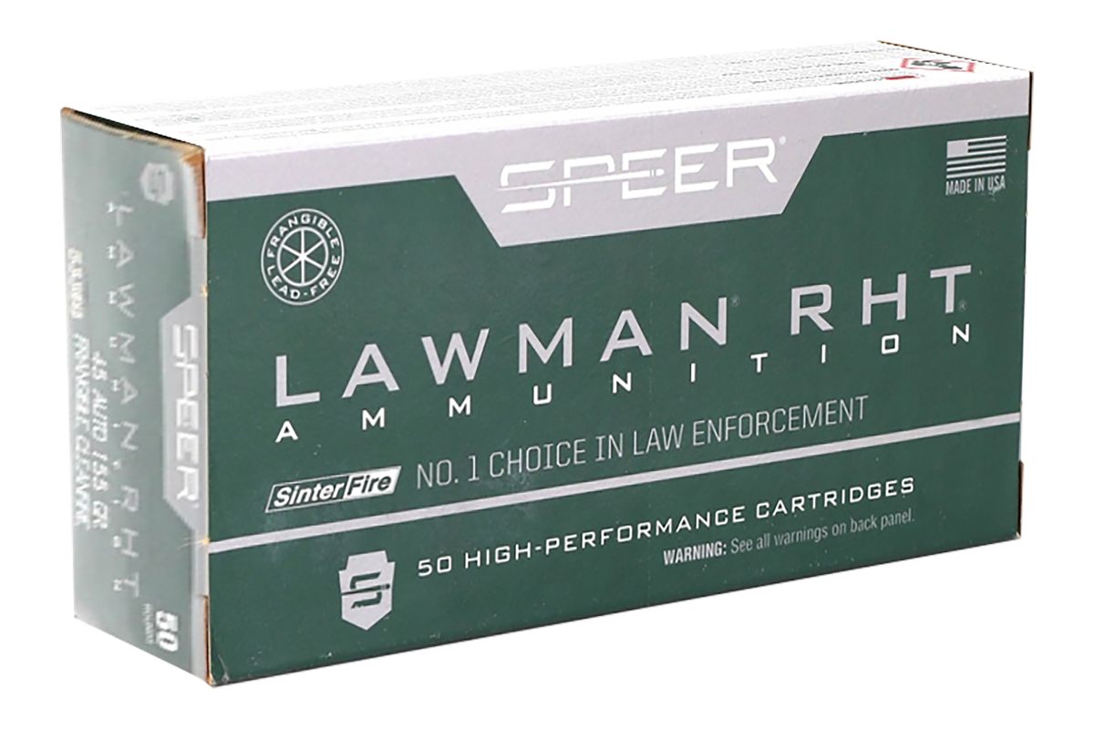 Cci Speer 53395 Lawman Training RHT 45ACP 155gr SinterFire Frangible 50 Per