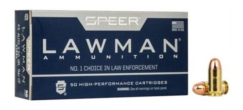Cci Speer Lawman Cleanfire Handgun Ammunition .45 Auto 230gr TMJ 845 fps 50
