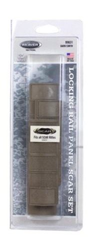 Weaver S.C.A.R. Locking Rail Panels Two 4in Medium One 6-3/8in Long - Dark