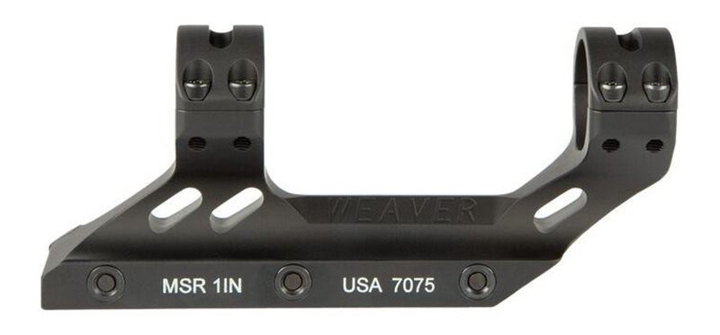 Weaver 1-Piece Aluminum Integral Premium MSR Optics Mount 30mm view 2