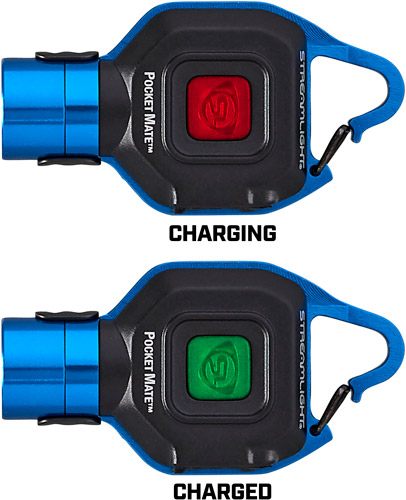 Streamlight Pocket Mate Key Chain Flashlight Blue with USB Cord Box view 4