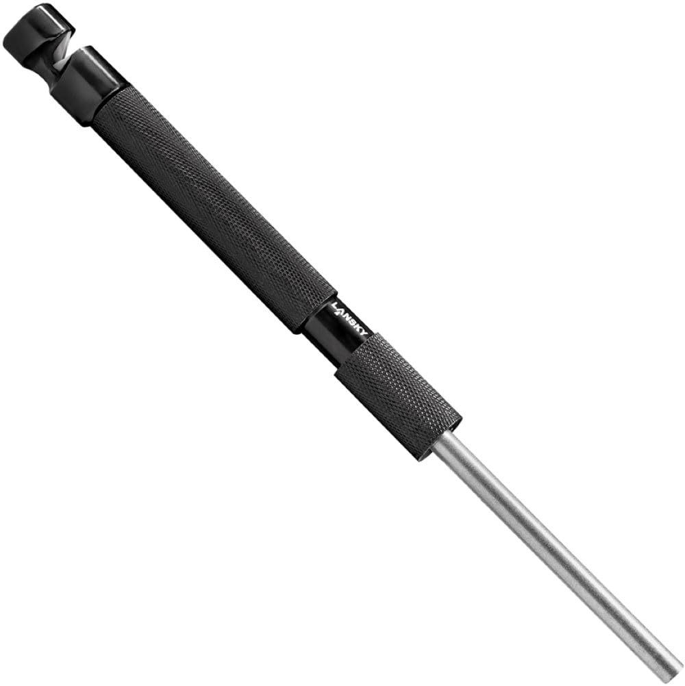 Lansky Tactical Diamond Knife Sharpening Rod with Tungsten Carbide Pull-Thr