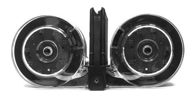 KCI USA AR-15 Gen 2 Rifle Drum Magazine .223 REM/5.56x45mm 100/rd Black