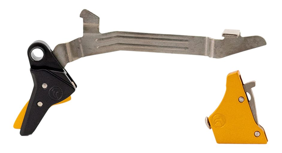 Timney Triggers ALPHAGLOCK34LRGGOLD Competition 45 ACP/10mm Auto, Gold Stra