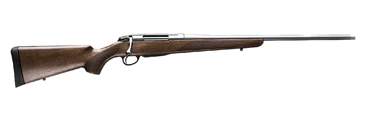 Tikka JRTXA71520MT T3x Hunter Full Size 243 Win 3+1 20" Matte Stainless Fluted Threaded Barrel, Matte Drilled & Tapped Stainless Steel Receiver, Fixed Oiled Walnut Wood Stock, Right Hand