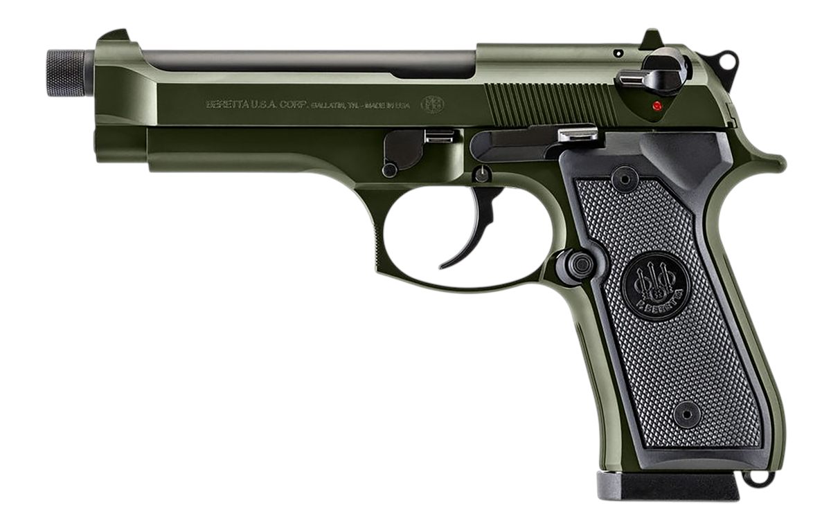 Beretta USA J92F300GRTB18 92FS Full Size 9mm Luger 18+1 5.10in Black Thread