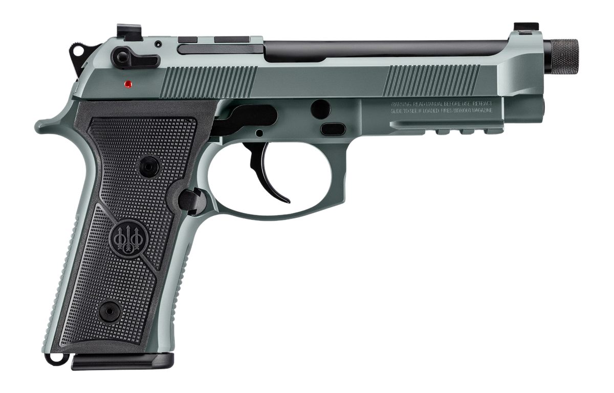 Beretta USA JS92M9A4GLUN15 M9A4 Overlanding Full Size Frame 9mm Luger 15+1 5.10" Black Threaded Barrel, Lunar Cerakote Steel Optic Ready/Serrated Slide, Lunar Cerakote Aluminum Frame w/Beavertail & Pi