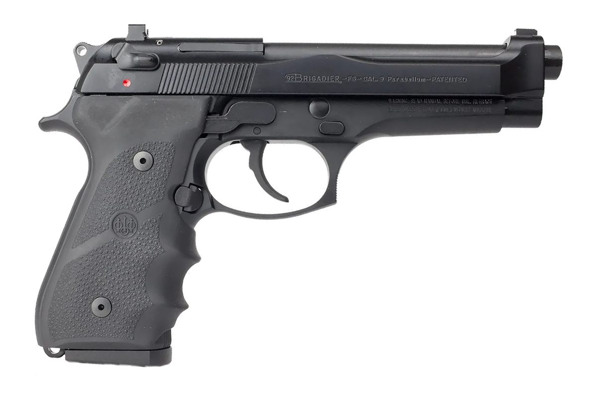 Beretta USA J92F700 92FS Brigadier 9mm Luger 10+1 4.90in Steel Barrel, Blac