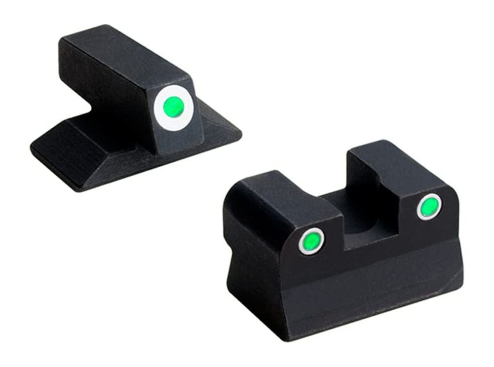 Beretta Vertec Tritium Night Sight Kit for M9A3 Gun - Front Rear Black Fini