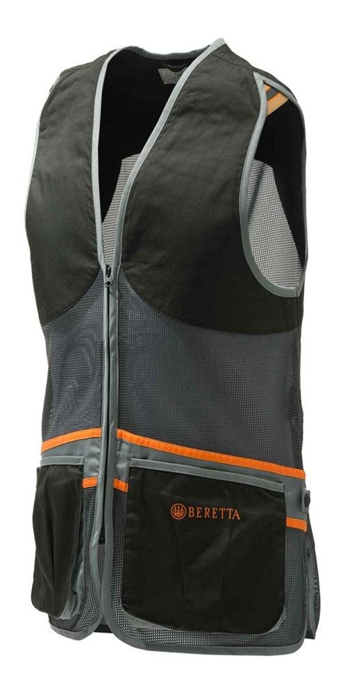 Beretta Men's Unisex Full Mesh Breathable Performance Competition Vest, Bla