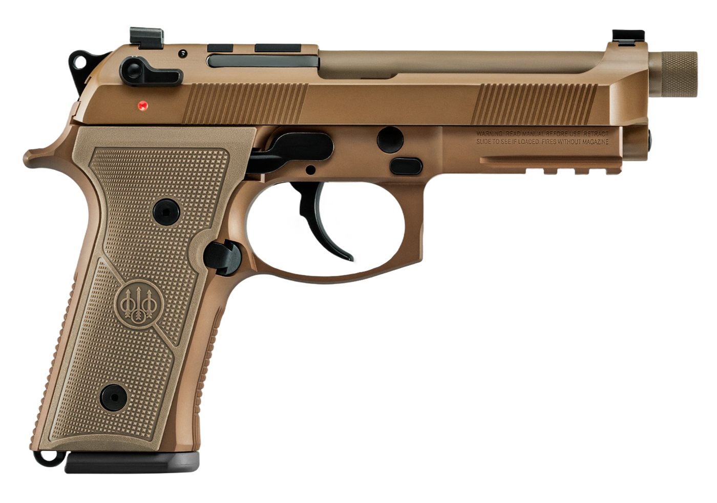 Beretta USA JS92QM9A4G M9A4 Centurion 9mm Luger 5.10in Barrel 10+1, Flat Da