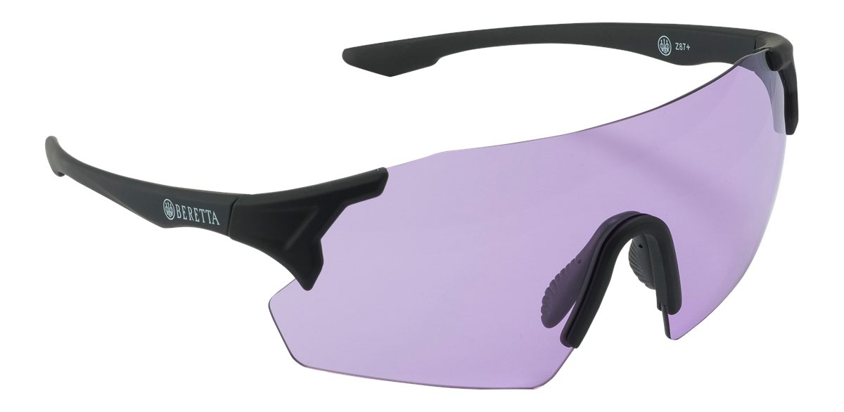 Beretta USA OC061A28540316UNI Challenge EVO Glasses Purple Lens Black