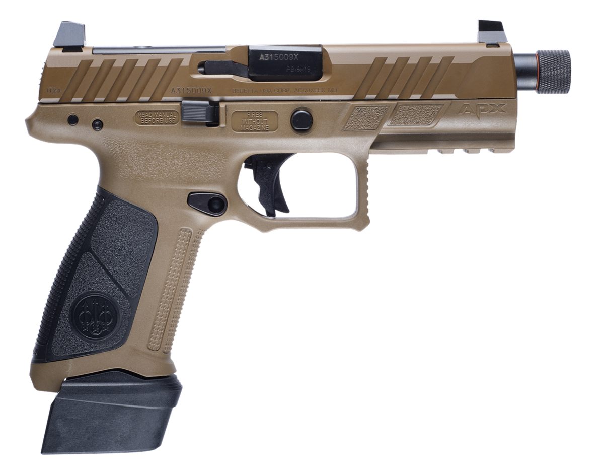Beretta APX-A1 Full Tactical FDE Handgun 9mm Luger 21rd Magazines(3) 4.8in