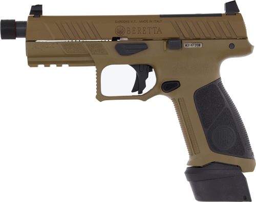 Beretta APX-A1 Full Tactical FDE Handgun 9mm Luger 21rd Magazines(3) 4.8in view 3