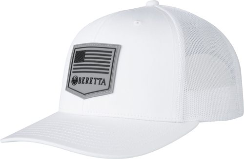 Beretta Men's PM Trucker White Breathable Lightweight Outdoor Casual Baseball Cap with Adjustable Snapback - One Size Fits Most view 2