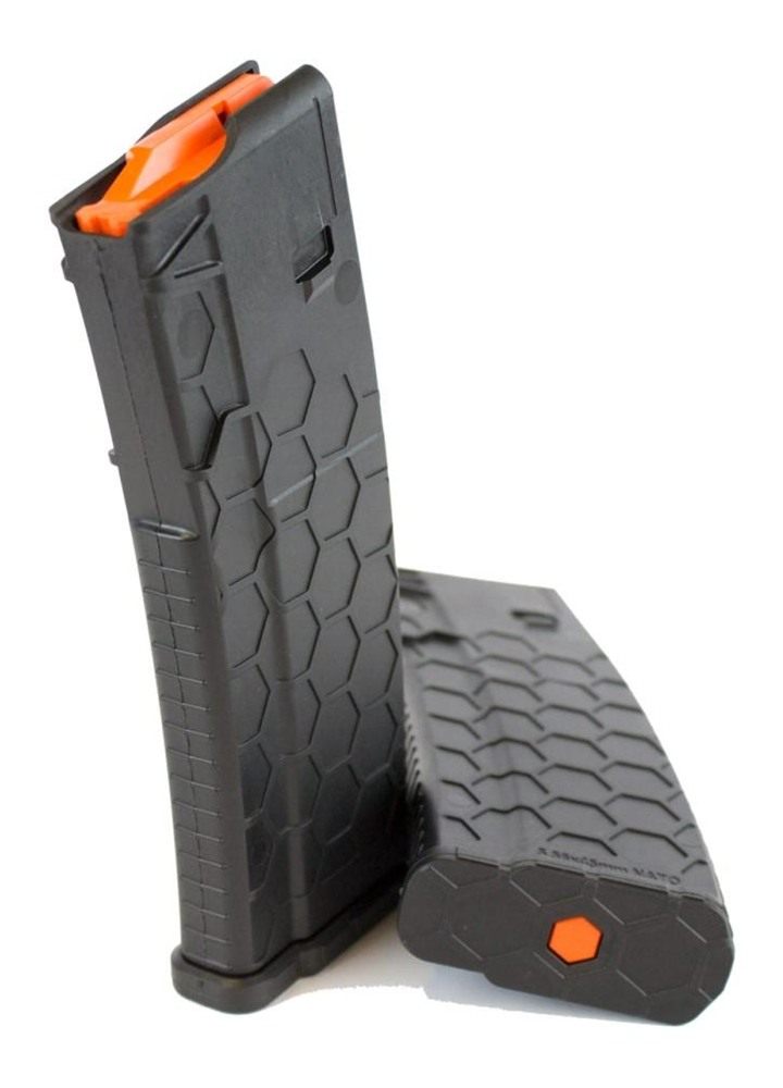 Hexmag Sentry Series 2 AR-15/M4/M16 Rifle Magazine Black with Orange Follow