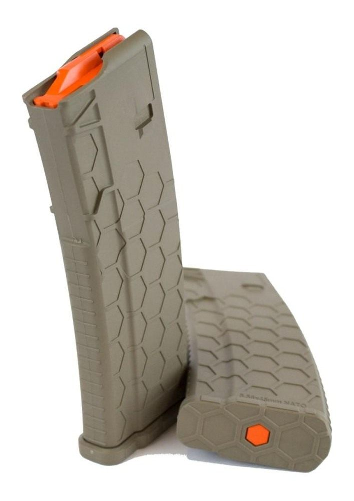 Hexmag Sentry Series 2 AR-15/M4/M16 Rifle Magazine FDE with Orange Follower