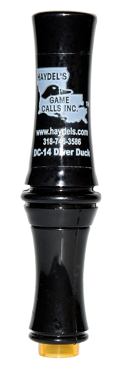 Haydels Game Calls DC14 Diver Duck Open Attracts Black Acrylic