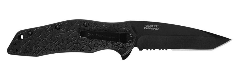 Kershaw Knives Kuro Folding Knife 3-1/10in Partially Serrated American Tant view 2