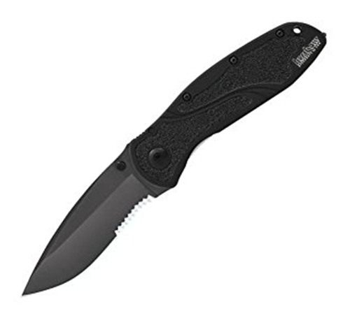 Kershaw Glassbreaker Blur Pocketknife, 3.4in Sandvik 14C28N Stainless Steel