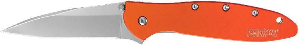 Kershaw Knives Leek Knife Plain Edge Assisted Open-orange (usa Made) Hangab