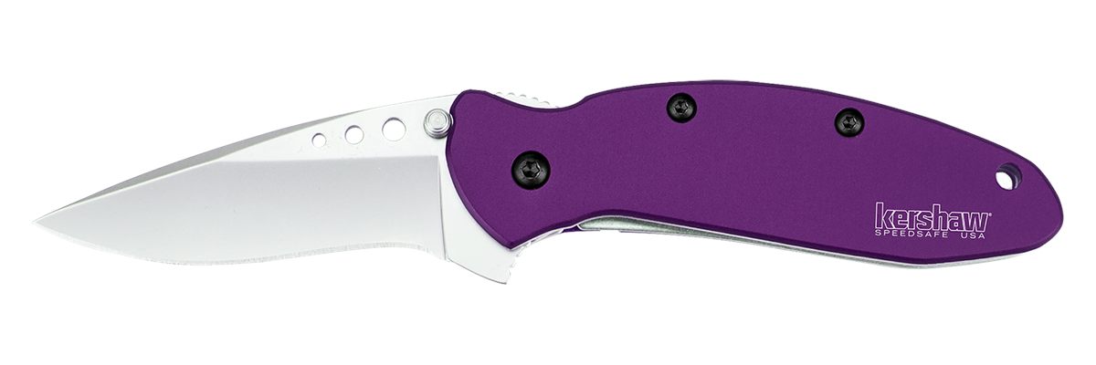Kershaw 1620PUR Scallion 2.40in Folding Drop Point Plain Bead Blasted 420HC