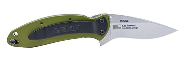 Kershaw 1620OL Scallion 2.40in Folding Drop Point Plain Bead Blasted 420HC