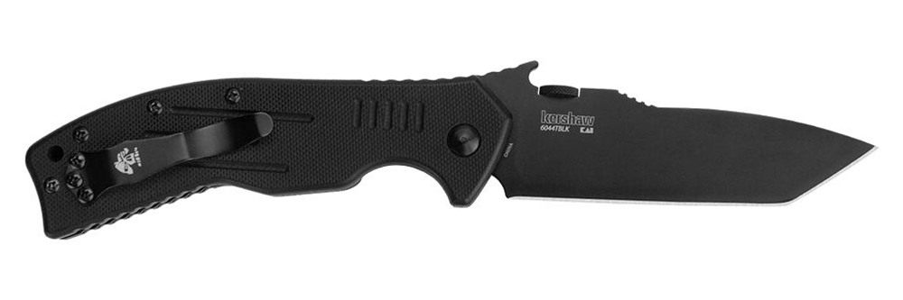 Kershaw 6044TBLK CQC 8K 3.50in Folding American Tanto Plain Black Oxide 8 C view 2