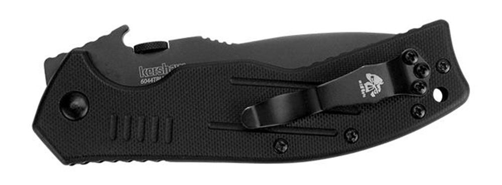 Kershaw 6044TBLK CQC 8K 3.50in Folding American Tanto Plain Black Oxide 8 C view 3