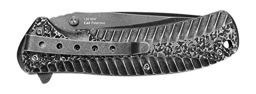 Kershaw Knives Starter Folding Knife 3-2/5in Drop Point Blade Blackwash view 3