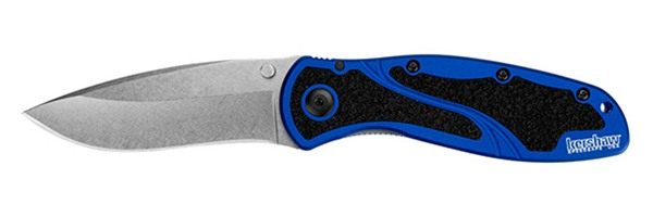 Kershaw Blur Knife Plain Edge Assisted Open-Navy Blue (USA Made) BOX