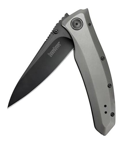 Kershaw Grid Pocketknife, 3.7in 8 Cr13 MoV Steel Drop Point Plain Edge Blad