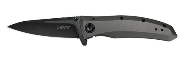Kershaw Grid Pocketknife, 3.7in 8 Cr13 MoV Steel Drop Point Plain Edge Blad view 2