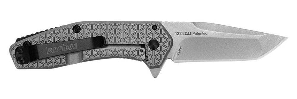 Kershaw Cathode Folding Knife 2-1/4in American Tanto Blade Silver