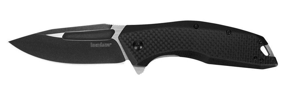 Kershaw Knives Flourish Folding Knife 3-1/2in Drop Point Blade Black view 2