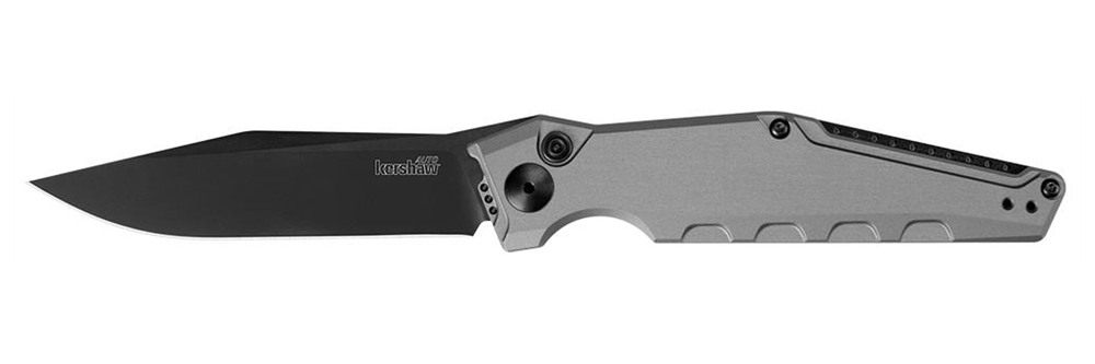 Kershaw 7900GRYBLK Launch 7 3.75in Folding Clip Point Drop Plain Black DLC