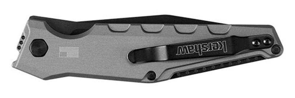 Kershaw 7900GRYBLK Launch 7 3.75in Folding Clip Point Drop Plain Black DLC view 2