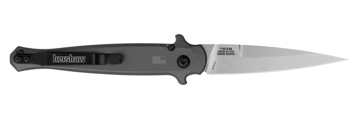 Kershaw 7150 Launch 8 3.50in Folding Spear Point Plain Stonewashed CPM 154