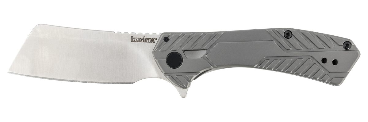 Kershaw 3445 Static 2.90in Folding Cleaver Plain Satin 8 Cr13 MoV SS Blade