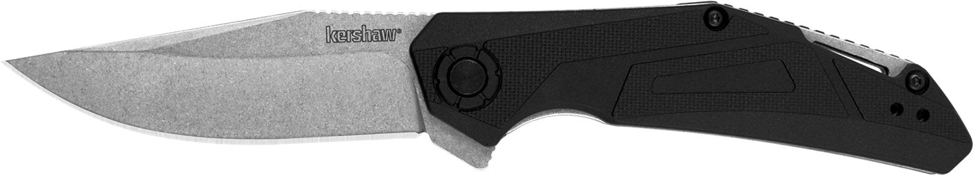 Kershaw 1370 Camshaft EDC 3in Folding Clip Point Plain Stonewashed 4 Cr14 B
