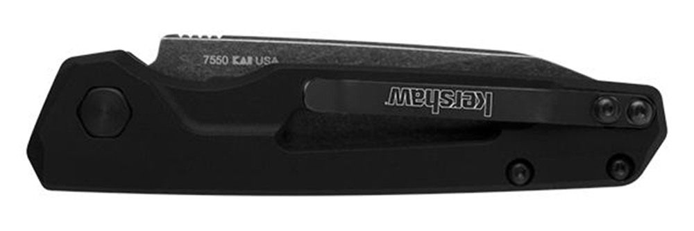 Kershaw 7550 Launch 11 Automatic 2.75in Folding Drop Point Plain Black Oxid view 3