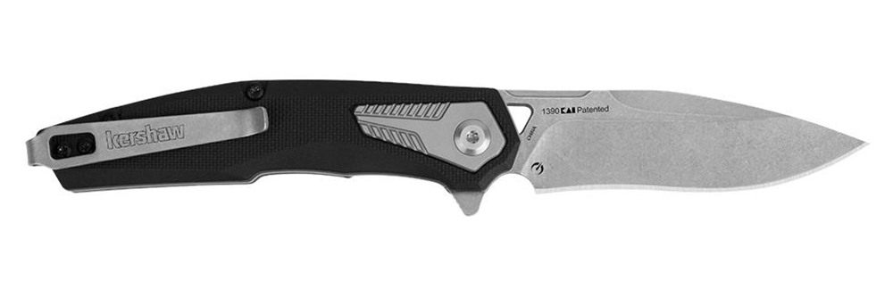 Kershaw 1390 Tremolo EDC 3.13in Folding Clip Point Plain Stonewashed 4 Cr14 view 2