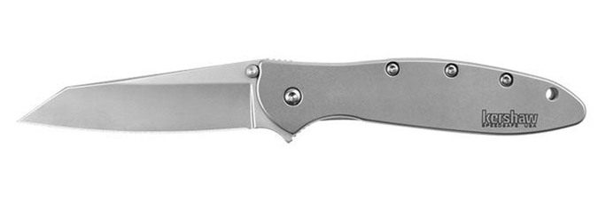 Kershaw Random Leek, 3 inch Sandvik 14C28N Stainless Steel Blade, SpeedSafe view 2