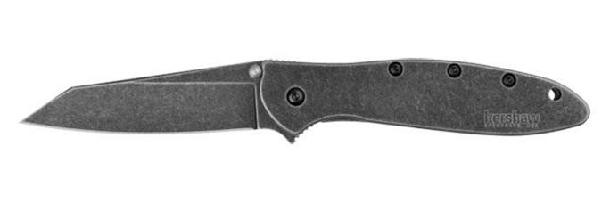 Kershaw Random Leek, Blackwash, 3 inch Sandvik 14C28N Stainless Steel Blade view 3