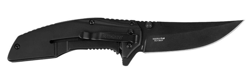 Kershaw Outright Folding Knife 3in Trailing Point Blade Black