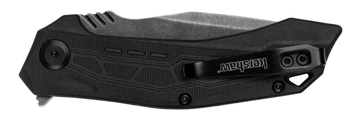 Kershaw Flatbed Assisted Folding Knife 3 1/8in Tanto Blade Black